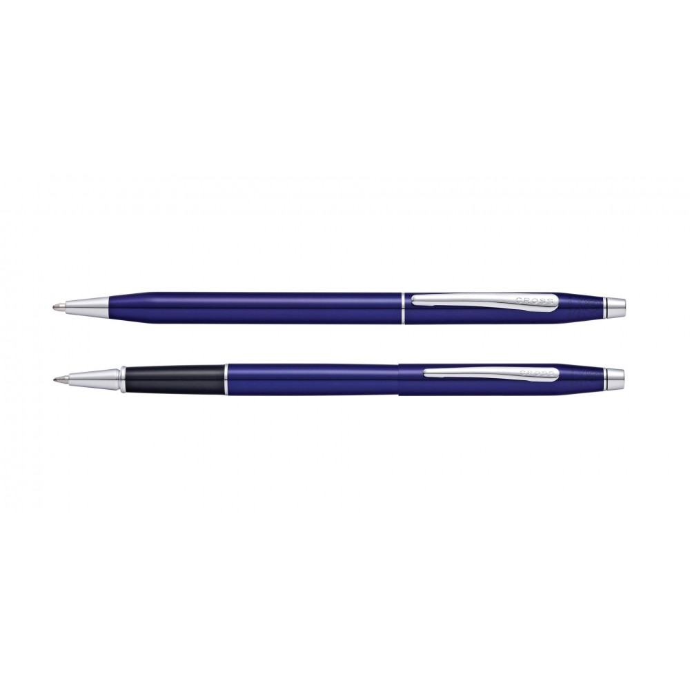 Cross Classic Century Translucent Blue Lacquer Ballpen/Pencil Set Logo Branded Cross Classic Century Translucent Blue Lacquer Ballpen/Pencil Set Logo Branded