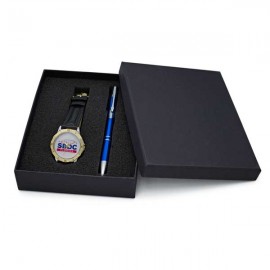 Custom Printed Elegant Design Watch Set with Polished Aluminum Pen  Custom Printed Elegant Design Watch Set with Polished Aluminum Pen