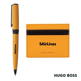 Hugo Boss Matrix Card Holder/Gear Matrix Ballpoint Pen - Yellow Custom Printed  Hugo Boss Matrix Card Holder/Gear Matrix Ballpoint Pen - Yellow Custom Printed