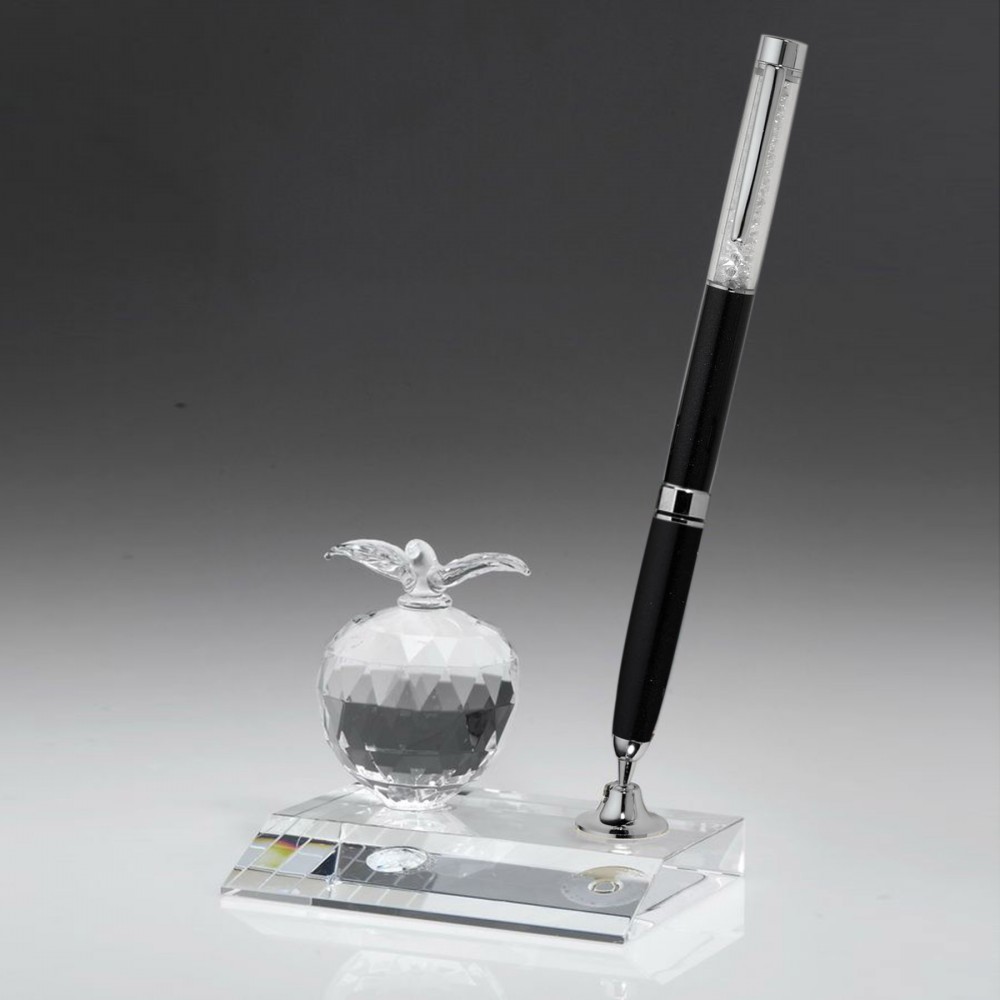 Black Ballpoint Pen Set - Desktop Award Custom Imprinted