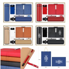 Logo Branded Business Gift Of Vacuum Cup And Notebook Set - By Sea