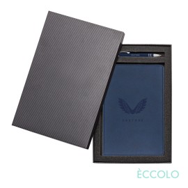 Logo Branded Eccolo Two Step Journal/Venino Pen Gift Set - (M)
