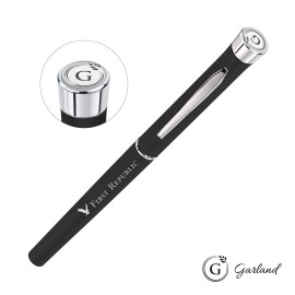 Logo Branded Garland Color Matte Rollerball Pen - Chrome