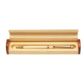 Custom Printed Maple Wooden Pen and Case Set