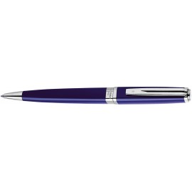 Waterman Exception Ball Pen Slim Blue Silver Trim Logo Branded