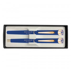 Color Collection - Garland USA Made Metal Pen & Pencil Sets | Matte Finish | Gold Accents Logo Branded