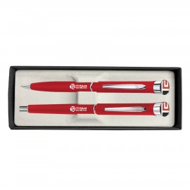 Custom Imprinted Tactical Collection - Garland USA Made Metal Pen & Pencil Sets | Textured Finish | Chrome Accents