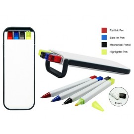 Logo Branded Pen, Pencil and Highlighter Set