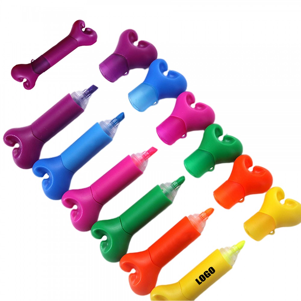 Color Bone Shaped Highlighter with Logo