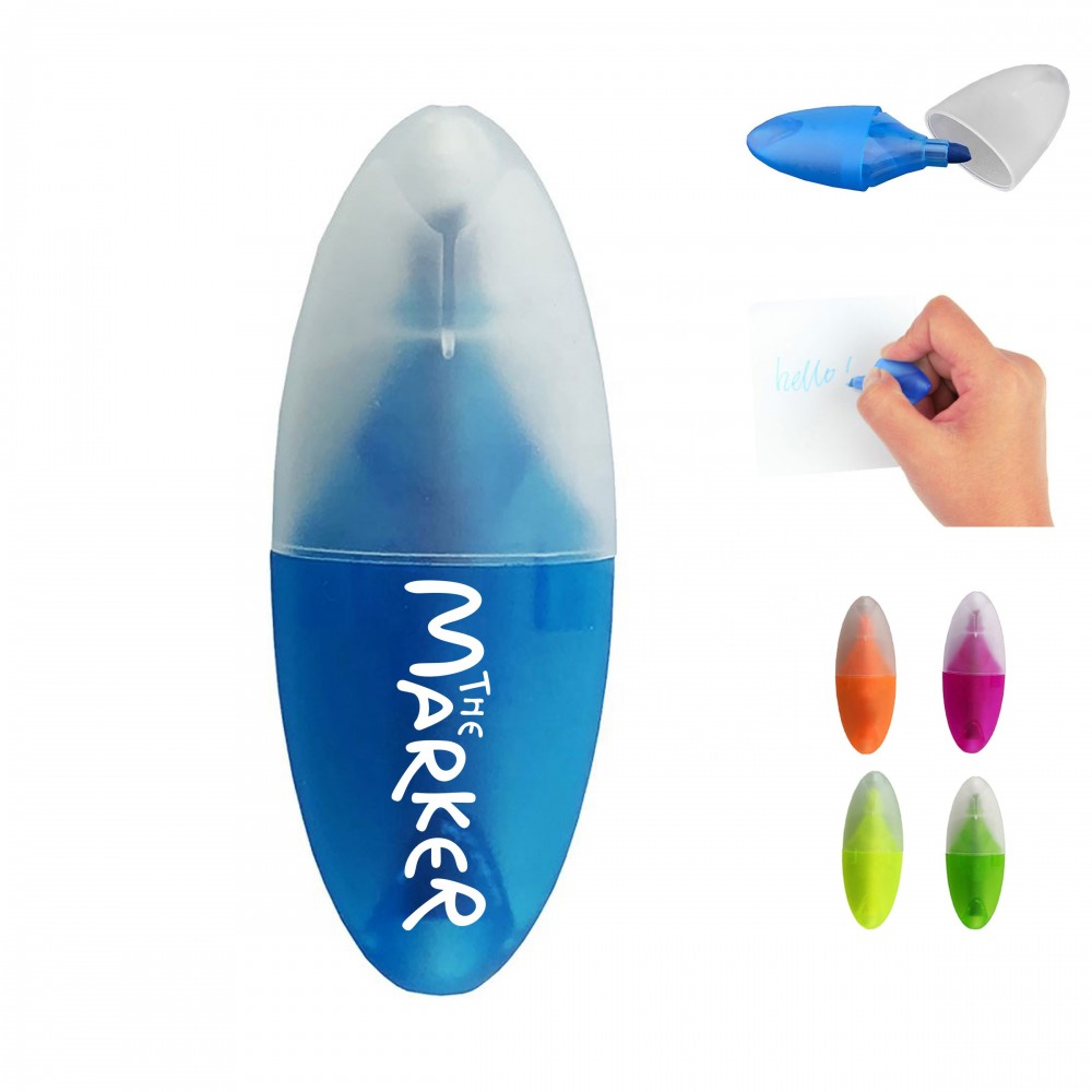 Logo Branded Egg-shaped Candy Color Mini Highlighter Marker Pen Logo Branded Egg-shaped Candy Color Mini Highlighter Marker Pen