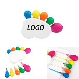 Customized Foot-Shaped 5-Color Markers
