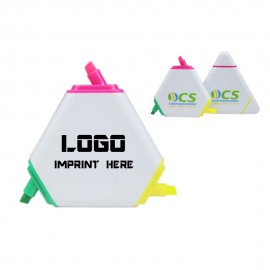 Custom Imprinted Triangular 3 Color Highlighter