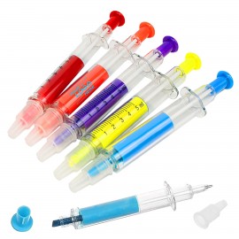 Dual Ink Highlighter and Ballpoint Pen with Logo