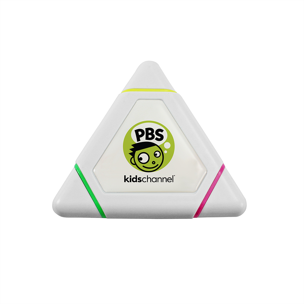 Tri Color Triangle Highlighter w/ Epoxy Dome Imprint Personalized Tri Color Triangle Highlighter w/ Epoxy Dome Imprint Personalized