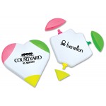 Custom Imprinted 3-Color Heart Highlighter
