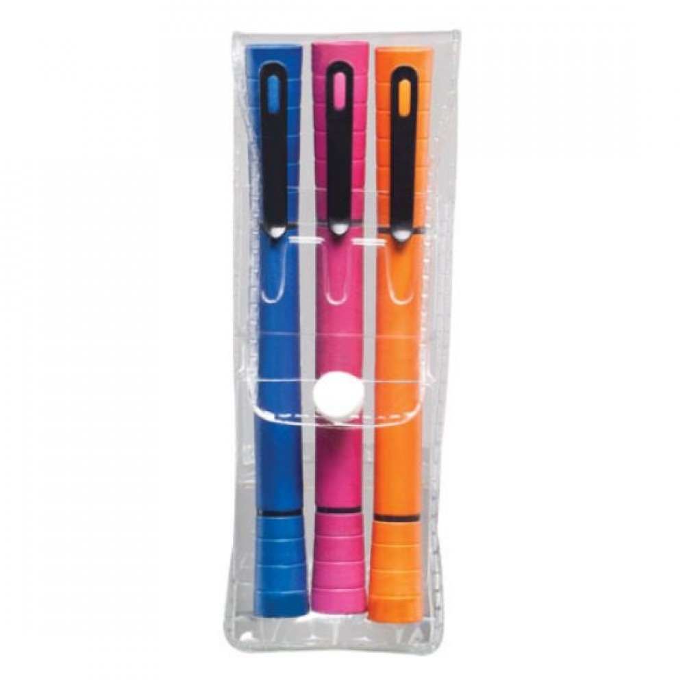 Double Pen/Highlighter 3pc Gift Pack with Logo Double Pen/Highlighter 3pc Gift Pack with Logo