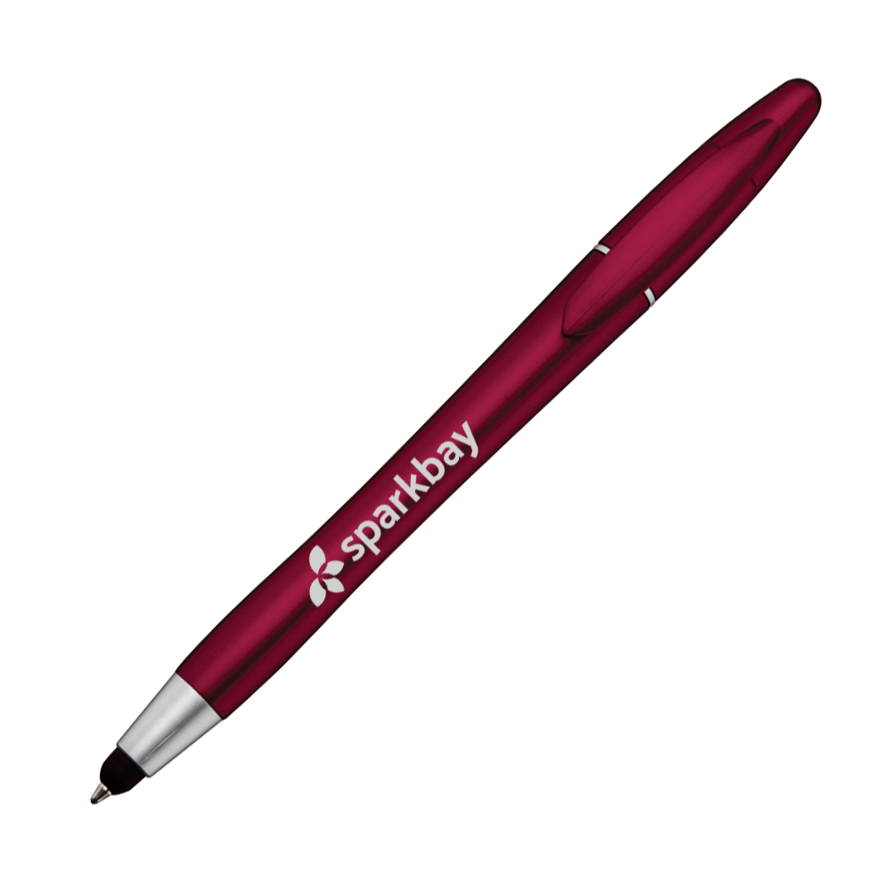 Rockit Pen/Highlighter/Stylus - Metallic Burgundy with Logo