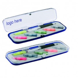Tri-Color Pen And Highlighter Set with Logo