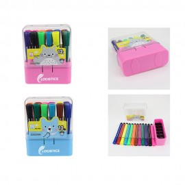 Colorful Makers w/Clear Case with Logo