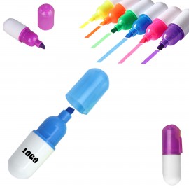 Capsule Shaped Highlighter with Logo