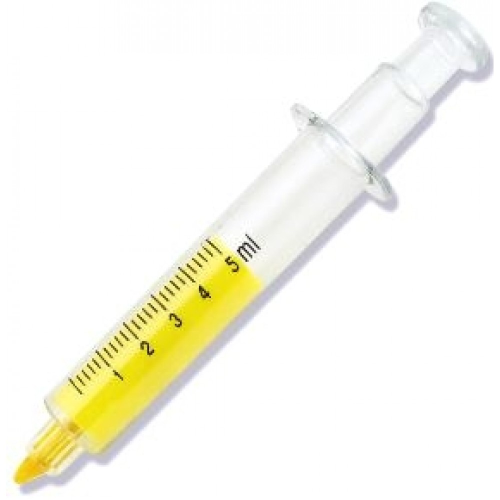 Logo Printed Syringe Highlighter (Yellow) Logo Printed Syringe Highlighter (Yellow)