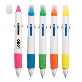 Quatro Pen With Highlighter with Logo  Quatro Pen With Highlighter with Logo