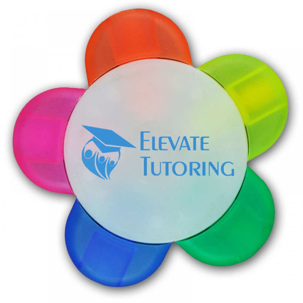 5 Colors Flower Highlighter Custom Imprinted 5 Colors Flower Highlighter Custom Imprinted