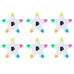 Logo Printed Five Colors Creative Pentagram Highlighter Marker Pen