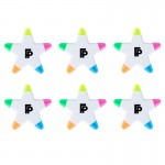 Logo Printed Five Colors Creative Pentagram Highlighter Marker Pen