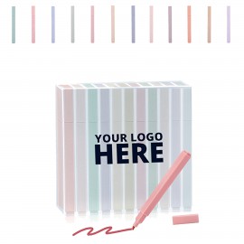 Logo Branded 12 Color Water Based Highlighter Marker Sets