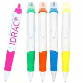 Personalized Madison W Highlighter/Pen Combination w/ White Barrel