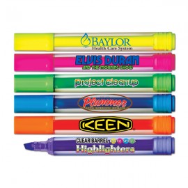 Liqui-Mark Brite Spots Clear Barrel Highlighter w/Broad Chisel Tip (Full-Color Decal) with Logo