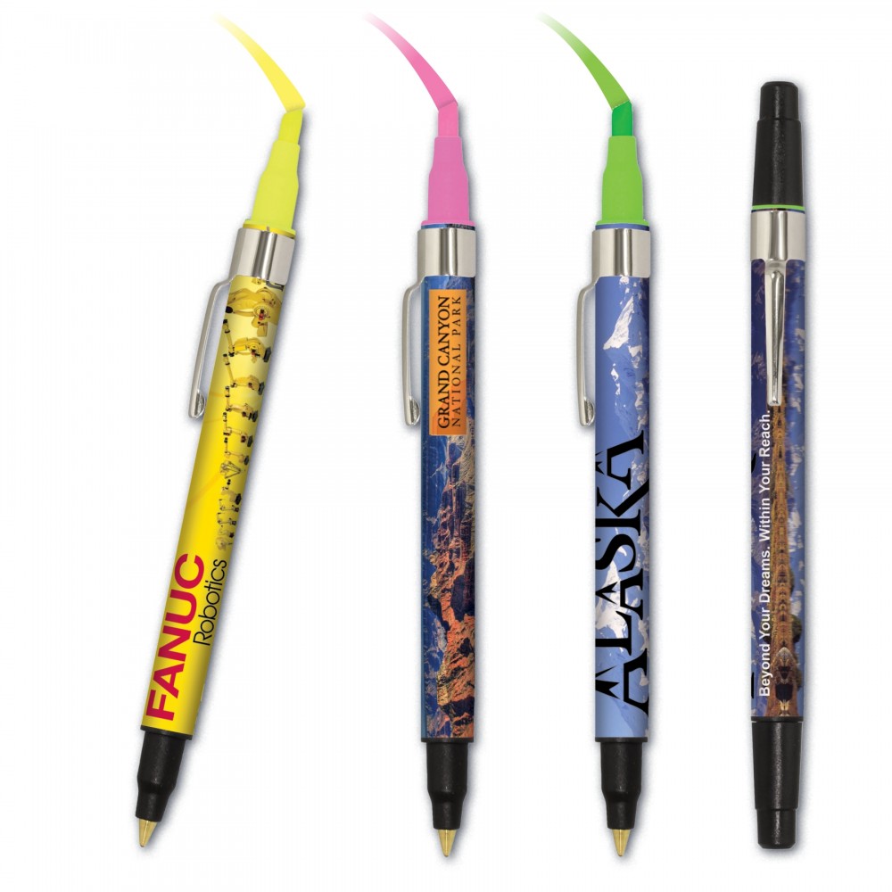 Logo Printed USA Vista VibraColor Pen & Highlighter Logo Printed USA Vista VibraColor Pen & Highlighter