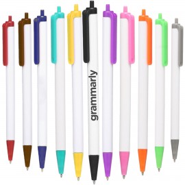 Click Action Plastic Ballpoint Pens with Logo