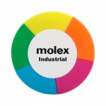 Five Color Round Shaped Highlighters with Logo