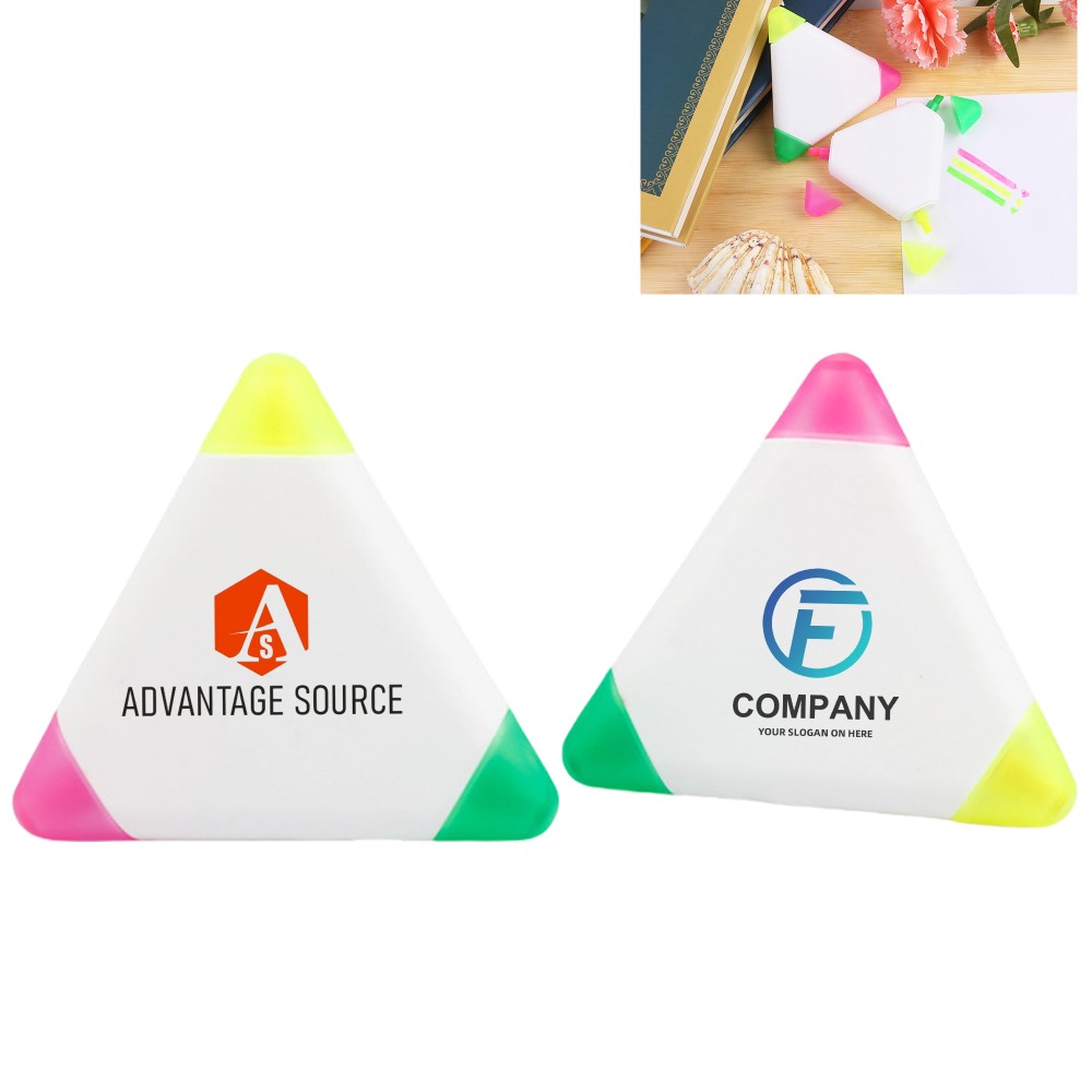 Custom 3-in-1 Triangle Highlighter for School and Office