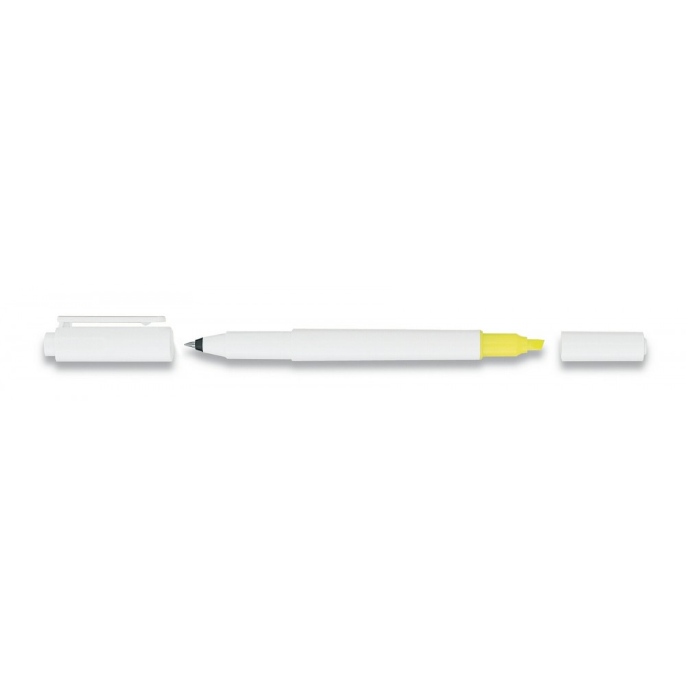 Custom Imprinted Uniball Combi White/Black Ink Ball Pen & Highlighter Custom Imprinted Uniball Combi White/Black Ink Ball Pen & Highlighter