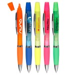 Logo Branded Union Printed - Frosted Highlighter Twist Pen Combo - 1-Color Logo