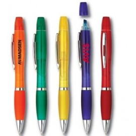 Pen & Highlighter Combo (Color Barrel) with Logo