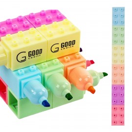 Six Block Highlighters Set with Logo