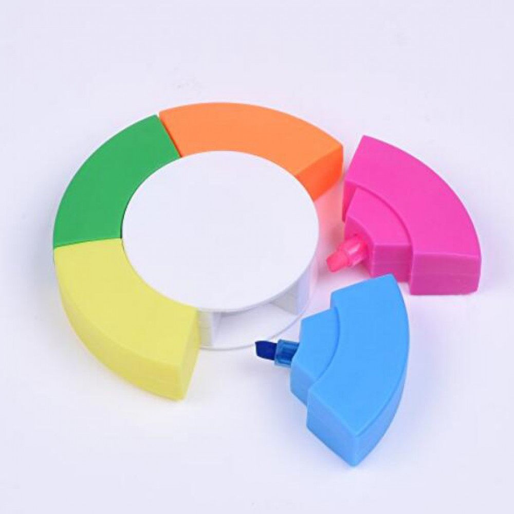 Round Multicolor Highlighter Custom Imprinted Round Multicolor Highlighter Custom Imprinted
