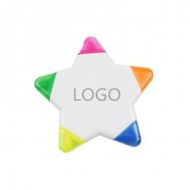 Pentagram Creative Fluorescent Highlight Marker Pen with Logo