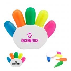 Hand-shaped Five Color Highlighter with Logo  Hand-shaped Five Color Highlighter with Logo