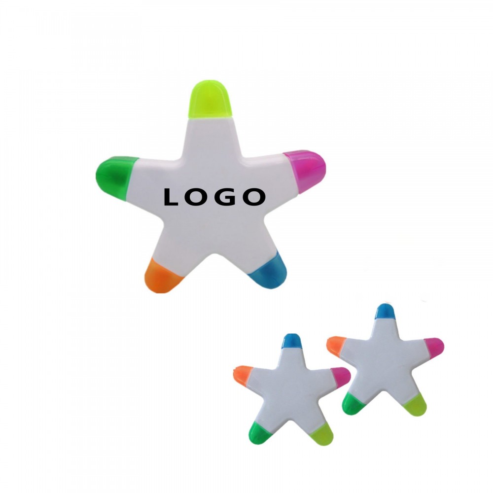 Pentagram Colored Highlighter Pen with Logo Pentagram Colored Highlighter Pen with Logo