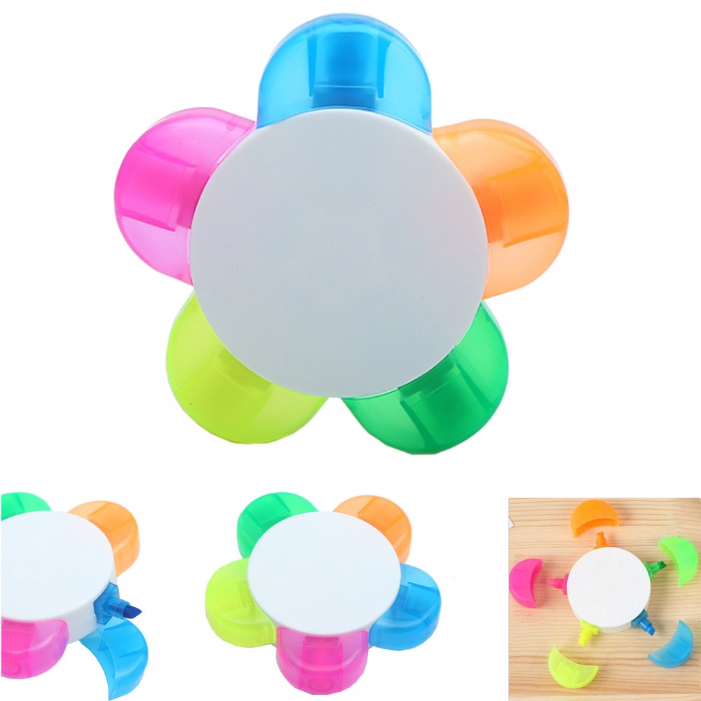5 Color In 1 Highlighter Pen Logo Printed 5 Color In 1 Highlighter Pen Logo Printed
