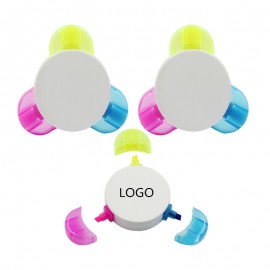 3-IN-1 Clover Highlighter with Logo  3-IN-1 Clover Highlighter with Logo
