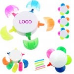 Custom Color 5 In 1 Plastic Petal Highlighter