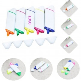 Two Color Highlighter Pen Double-Ended with Logo