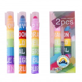 Custom 12 Colors Creative Stackable Bullet Highlighter