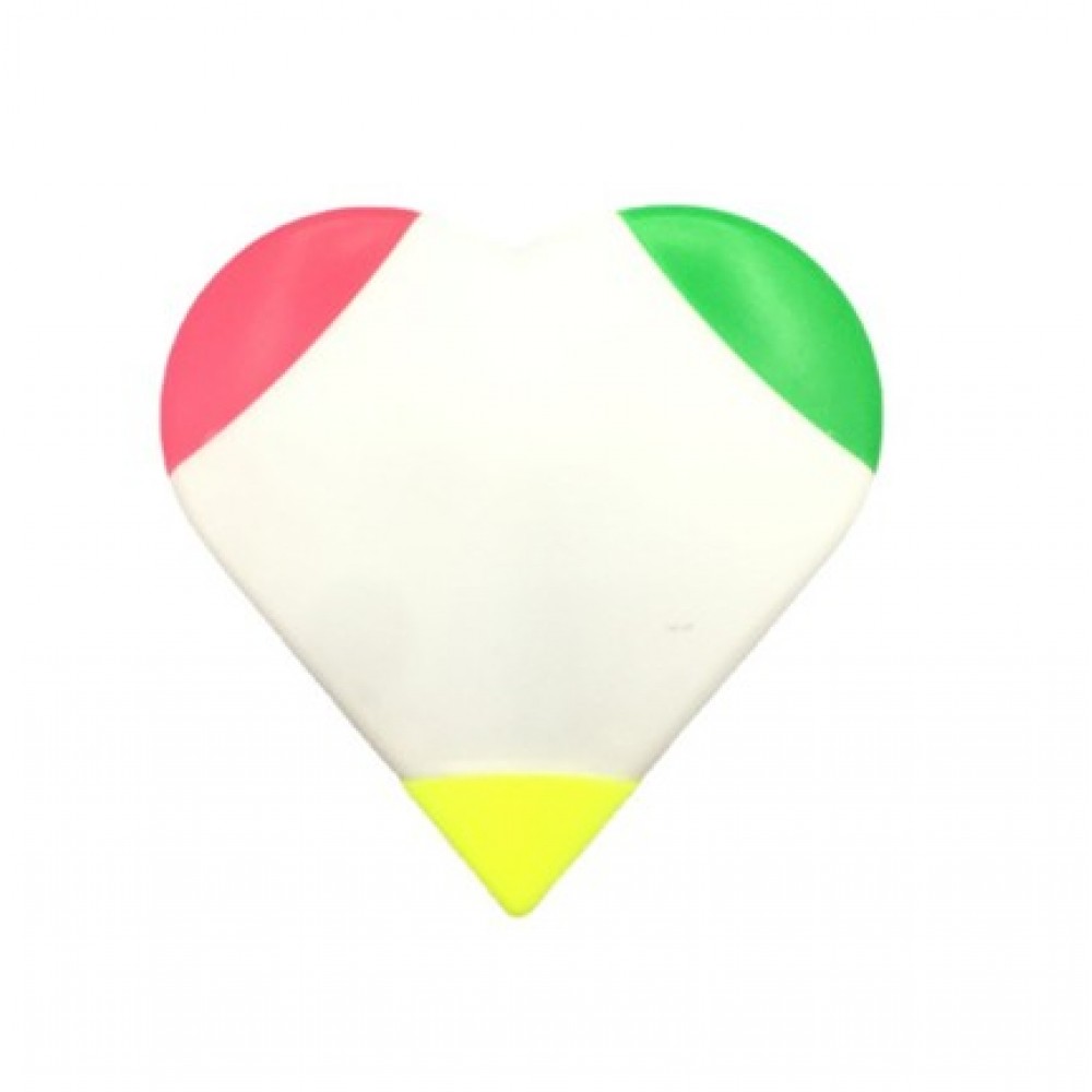 Heart Shaped 3-color Highlighter with Logo